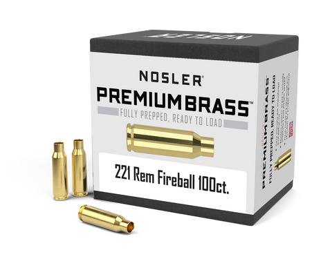 Nosler Premium Unprimed Brass Cases 221 Remington Fireball (100pk)