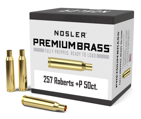 Nosler Premium Unprimed Brass Cases 257 Roberts +P (50pk)