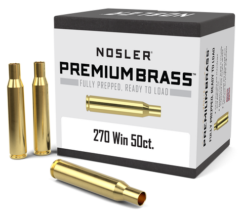 Nosler Premium Unprimed Brass Cases 270 Win (50pk)