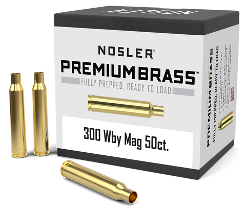 Nosler Premium Unprimed Brass Cases 300 Weatherby Magnum (50pk)