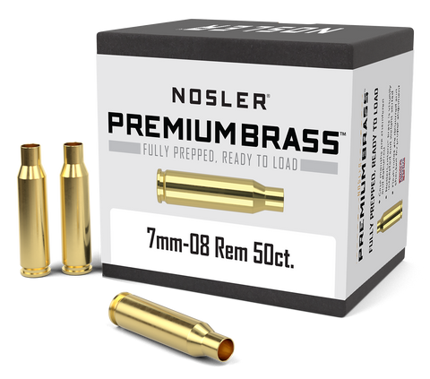 Nosler Premium Unprimed Brass Cases 7mm-08 Remington (50pk)