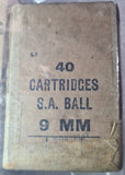 Ex-Mil Ammunition 9mm  S.A. Ball  124gr FMJ in Original 40 Round Boxes (Approx 280 Rounds)