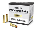 Nosler Premium Unprimed Brass Cases 300 AAC Blackout (50pk)