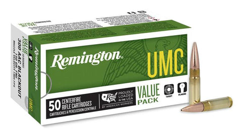 Remington UMC Ammunition 300 AAC Blackout Subsonic 220 Grain Open-Tip Flat Base (20pk)