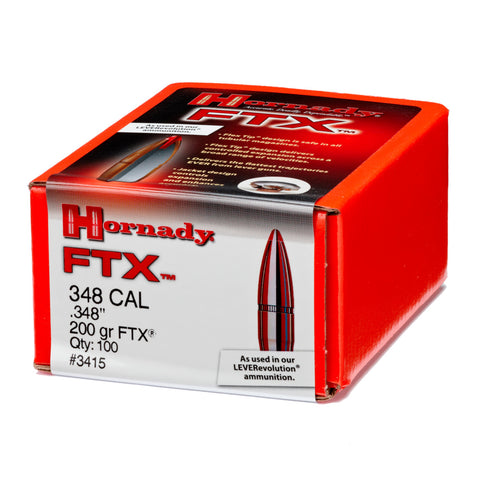 Hornady Bullets 348 Caliber (348 Diameter) 200 Grain FTX (100pk) (3415)