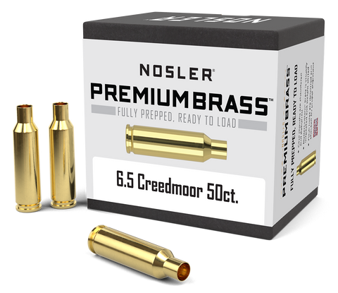 Nosler Premium Unprimed Brass Cases 6.5 Creedmoor (50pk)