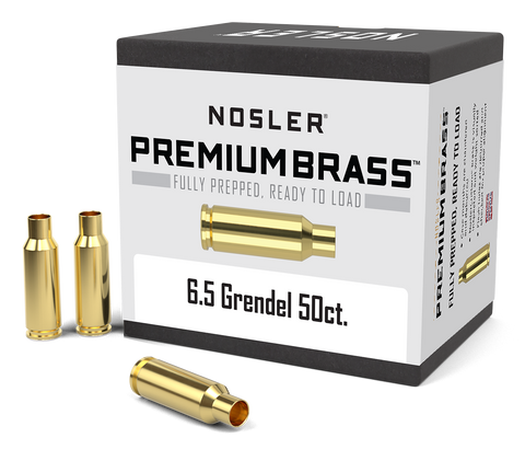 Nosler Premium Unprimed Brass Cases 6.5 Grendel (50pk)