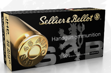 Sellier & Bellot 45 ACP Ammunition 230 Grain Jacketed Hollow Point  (50pk)