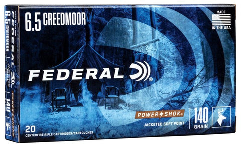 Federal Power-Shok Ammunition 6.5 Creedmoor 140 Grain Soft Point (20pk)