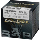 Sellier & Bellot 303 British Ammunition 180 Grain Full Metal Jacket (50pk)