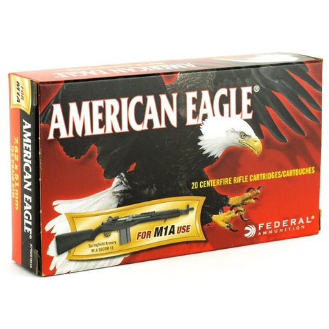 Federal American Eagle Ammunition 7.62x51mm NATO 168 Grain Open Tip Match (20pk)