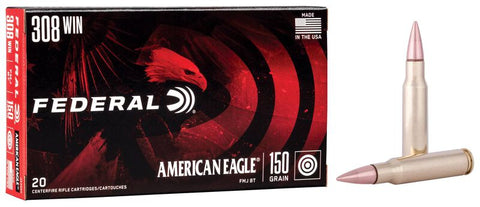 Federal American Eagle Ammunition 308 Winchester 150 Grain Full Metal Jacket (20pk)