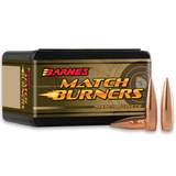 Barnes Match Burner Bullets 22 Caliber (224 Diameter) 52 Grain Flat Base Lead-Free (100pk)