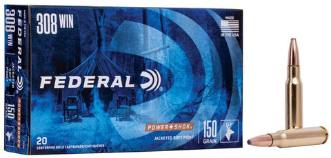 Federal Power-Shok Ammunition 308 Winchester 150 Grain Soft Point (20pk)