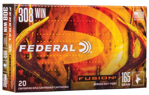 Federal Fusion Ammunition 308 Winchester 165 Grain Soft Point (20pk)