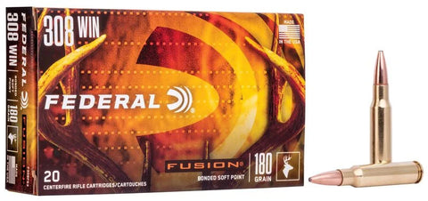 Federal Fusion Ammunition 308 Winchester 180 Grain Soft Point (20pk)