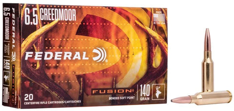 Federal Fusion Ammunition 6.5 Creedmoor 140 Grain Soft Point (20pk)