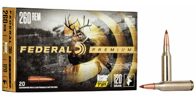 Federal Vital-Shok Ammunition 260 Remington 120 Grain Nosler Ballistic Tip (20pk)