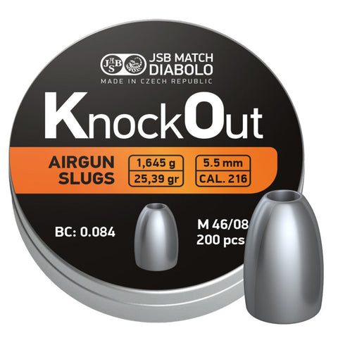 JSB KnockOut Slug 22 Cal Air Pellets 25.39gr / 1,64g (200pk)