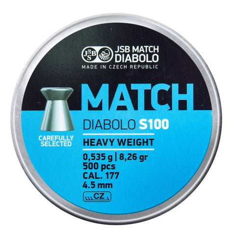 JSB Match Diabolo S100 177 Cal Air Pellets 8.26gr / 0,535g (500pk)