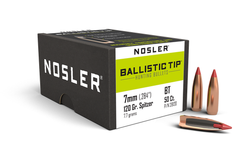 Nosler Ballistic Tip Hunting Bullets 284 Caliber, 7mm (284 Diameter) 120 Grain Spitzer (50pk)