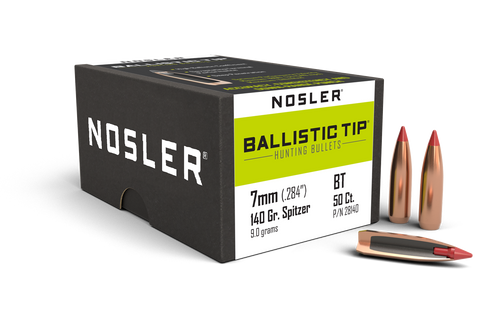 Nosler Ballistic Tip Hunting Bullets 284 Caliber, 7mm (284 Diameter) 140 Grain Spitzer (50pk)