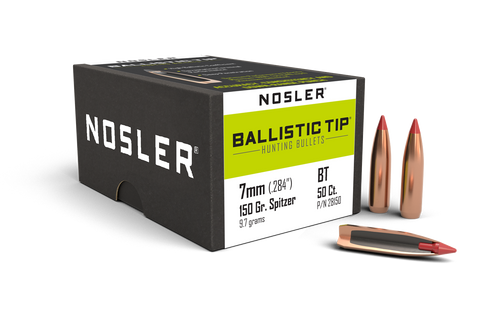 Nosler Ballistic Tip Hunting Bullets 284 Caliber, 7mm (284 Diameter) 150 Grain Spitzer (50pk)