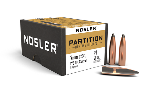 Nosler Partition Bullets 284 Caliber, 7mm (284 Diameter) 175 Grain Spitzer (50pk)