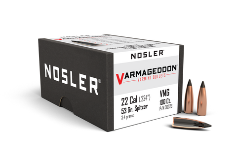 Nosler Bullets 22 Cal (224 Diameter) 53 Grain Tipped Varmageddon (100Pk)