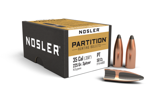 Nosler Partition Bullets 35 Caliber (358 Diameter) 225 Grain Spitzer (50pk)