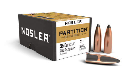 Nosler Partition Bullets 35 Caliber (358 Diameter) 250 Grain Spitzer (25pk)