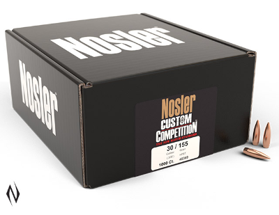 Nosler Custom Competition Bullets 30 Caliber (308 Diameter) 155 Grain Hollow Point Boat Tail (1000pk)