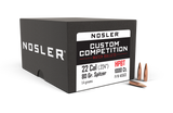 Nosler Custom Competition Bullets 22 Caliber (224 Diameter) 80 Grain Hollow Point Boat Tail (1000Pk)