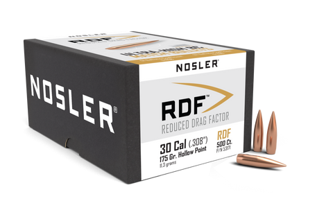 Nosler RDF Bullets 30 Caliber (308 Diameter) 175 Grain Hollow Point Boat Tail (500pk)