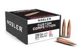 Nosler Custom Competition Bullets 338 Cal (338 Diameter) 300 Grain Hollow Point Boat Tail (100pk)