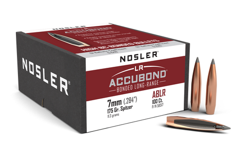 Nosler AccuBond Long Range Bullets 284 Caliber, 7mm (284 Diameter) 175 Grain Bonded Spitzer Boat Tail (100pk)