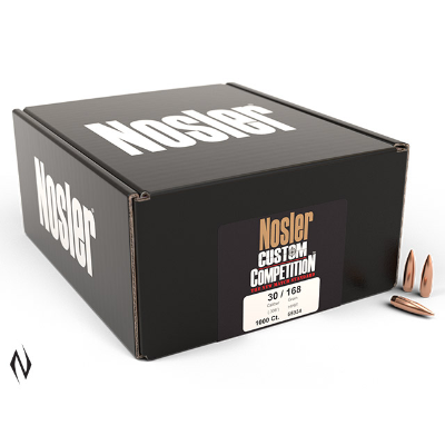 Nosler Custom Competition Bullets 30 Caliber (308 Diameter) 168 Grain Hollow Point Boat Tail (1000Pk)