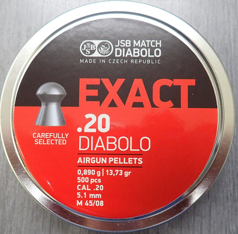 JSB Exact 20 Cal Air Pellets .890g / 13.735gr (500pk) (2497)