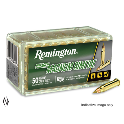 Remington Premier AccuTip-V Ammunition 17 Hornady Magnum Rimfire (17HMR) 17 Grain Polymer Tip (50pk)