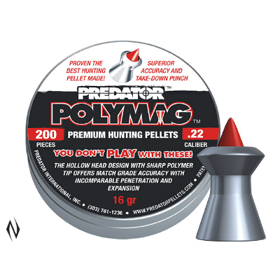 Predator Polymag 22 Cal Air Pellets 16gr / 1,03g (200pk)