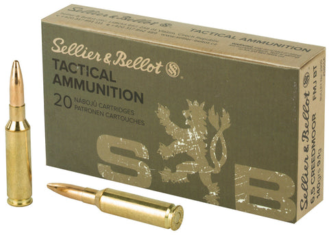 Sellier & Bellot Tactical 6.5 Creedmoor Ammunition 140 Grain Full Metal Jacket Boat Tail (20pk)