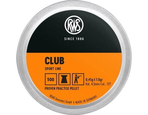 RWS Club 177 Cal Air Pellets 7.0gr / 0.45g (500pk)