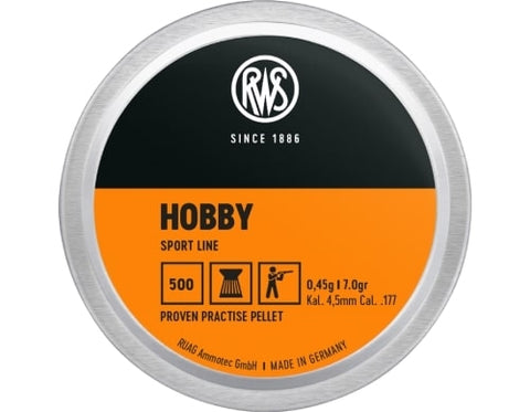 RWS Hobby 177 Cal Air Pellets 7.0gr / 0.45g (500pk)