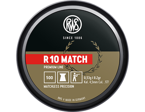 RWS R10 Match (4.50) 177 Cal Air Pellets 8.2gr / 0.53g (500pk)