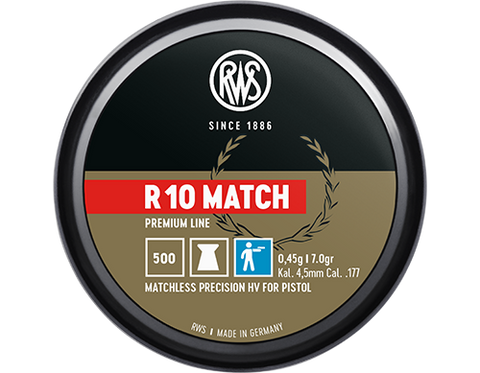 RWS R10 Match (4.50) 177 Cal Air Pellets 7.0gr / 0.45g (500pk)