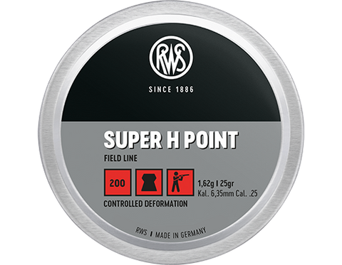 RWS Super-H-Point 25 Cal Air Pellets 25gr / 1.62g (200pk)