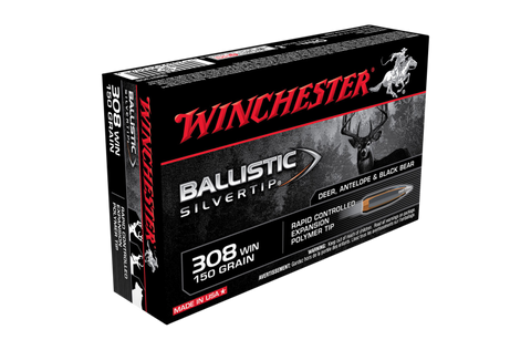 Winchester Supreme Ammunition 308 Winchester 150 Grain Ballistic Silvertip (20pk) (SBST308)