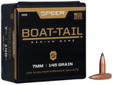 Speer Boat-Tail Bullets 7mm Caliber (284 Diameter) 145 Grain Spitzer Boat Tail (100pk)