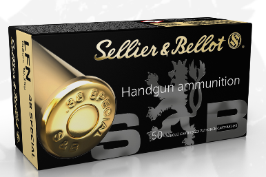 Sellier & Bellot  38 Special Ammunition 158 Grain Lead Flat Nose (50pk)