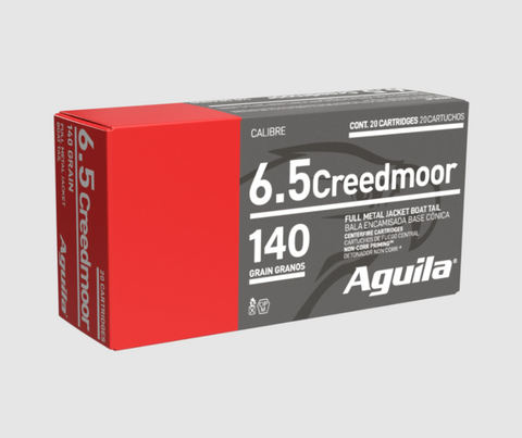 Aguila 6.5 Creedmoor 140gr FMJ Boat Tail (20PK)